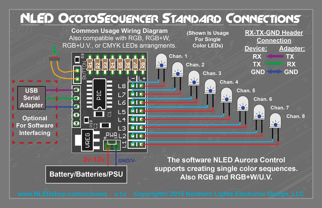 8 channel led controller pinout