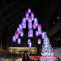 2015 holiday light install skyway apa102 barrels hanging flying