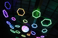 PEX Hexagons festival hanging